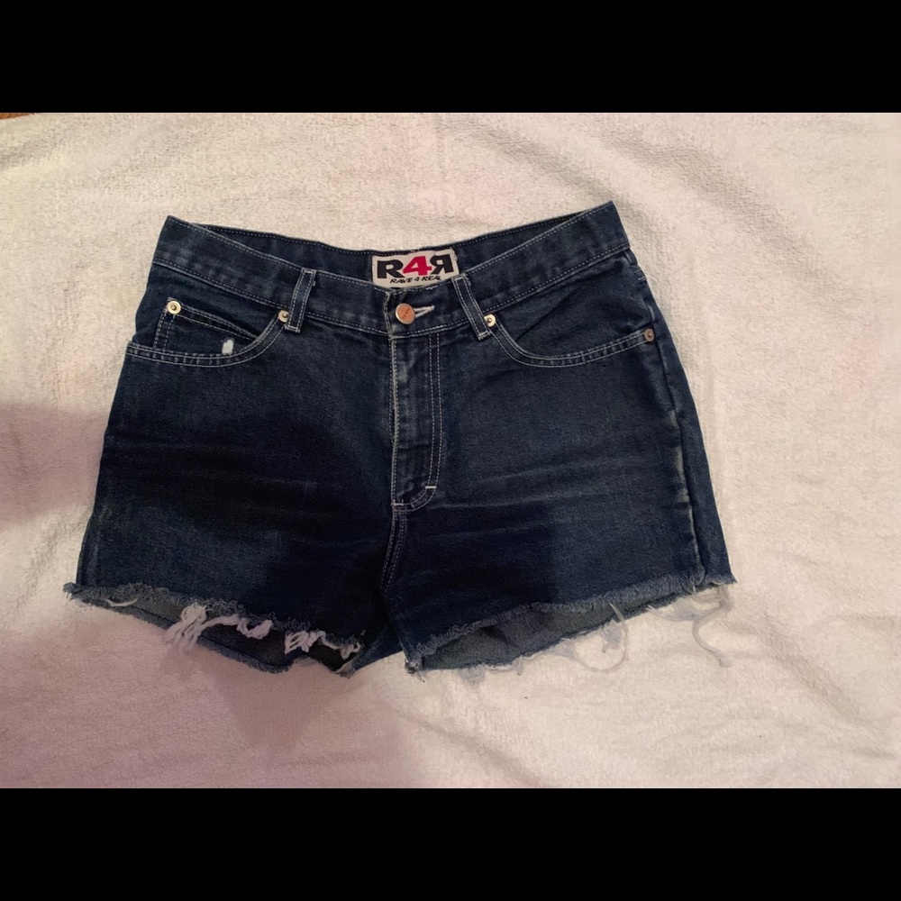 RAVE 4 REAL  DARK DENIM WASH SHORTS